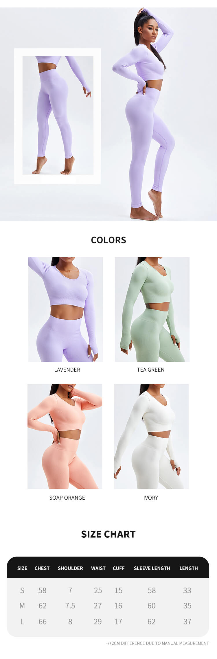 Women Crop Top Seamless Long Sleeve Yoga Tight Shirts