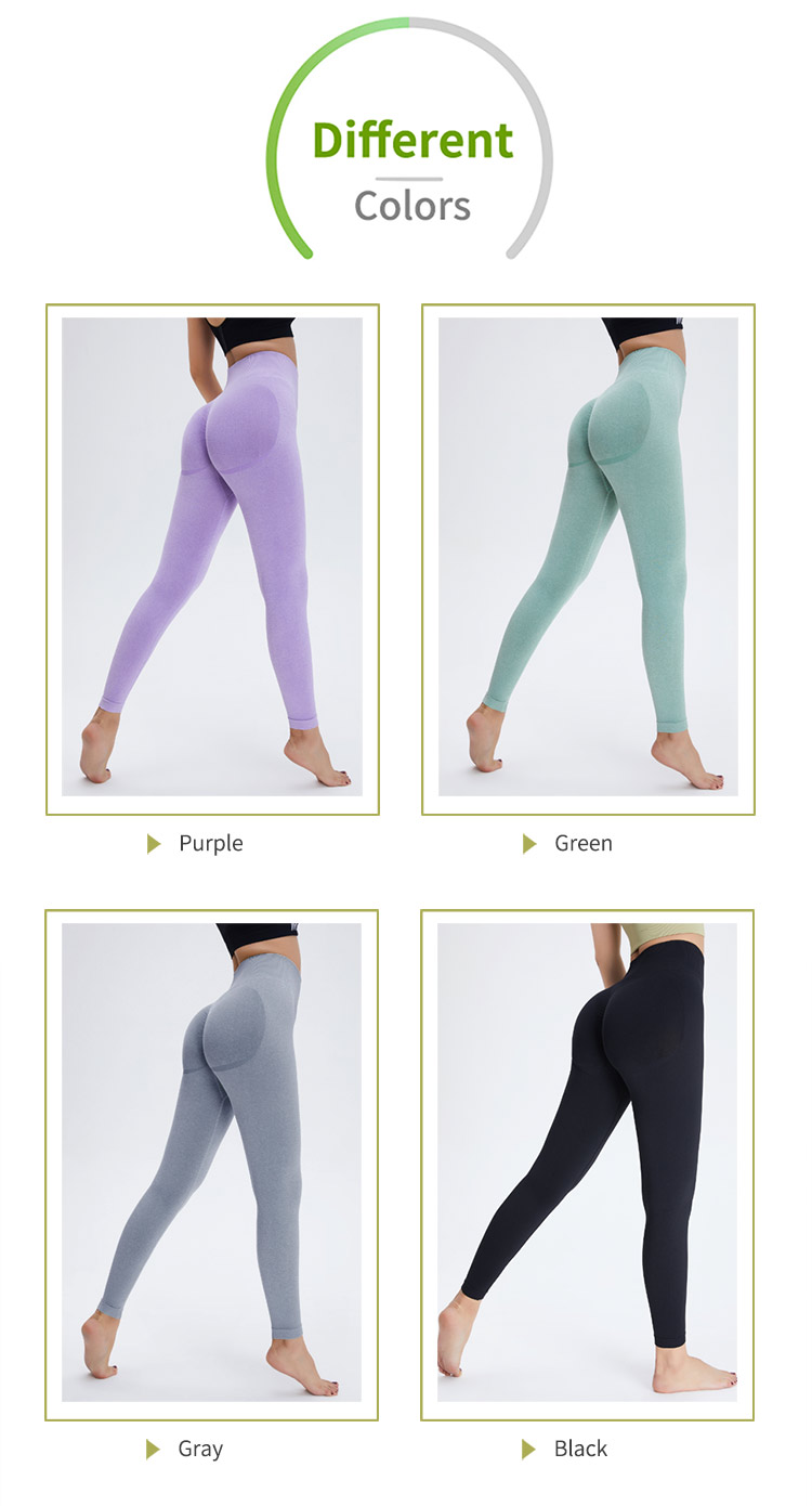 High waist butt lifting seamless yoga leggings