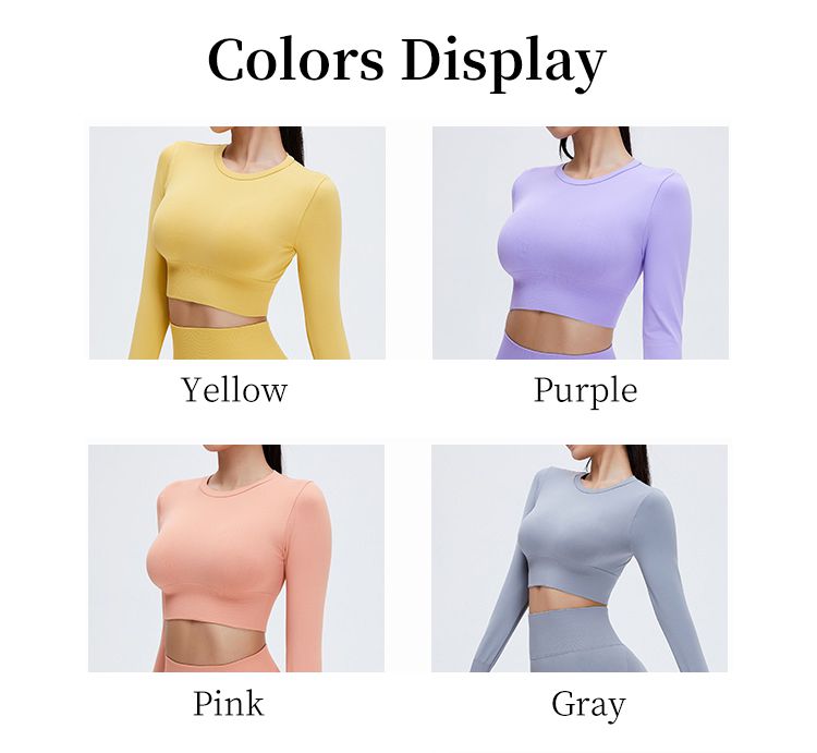 Seamless Long-sleeved Short Yoga Top