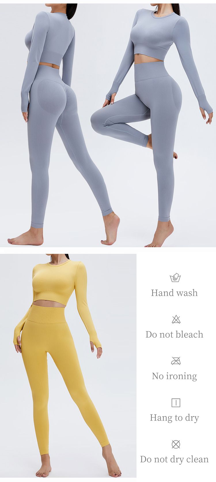 Seamless Long-sleeved Yoga Suit