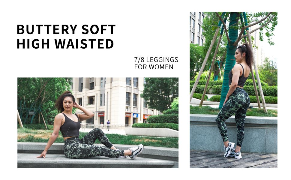 High Waist Camouflage Slim Workout Leggings