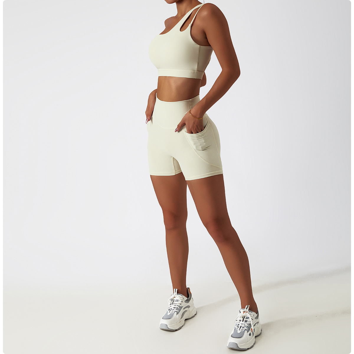 Yoga Two Piece Set Sports Bra Top and Shorts