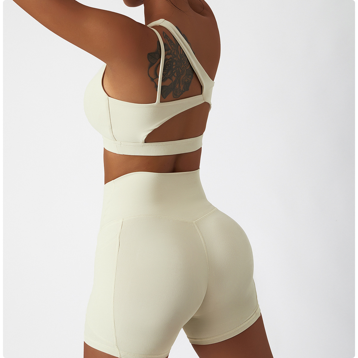 Yoga Two Piece Set Sports Bra Top and Shorts