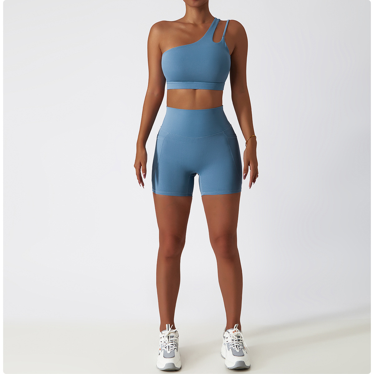 Yoga Two Piece Set Sports Bra Top and Shorts