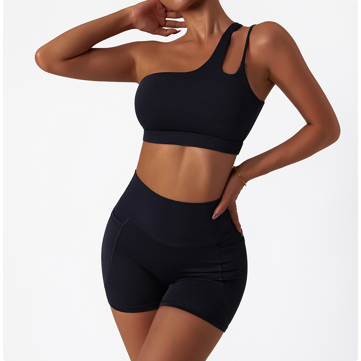 Yoga Two Piece Set Sports Bra Top and Shorts