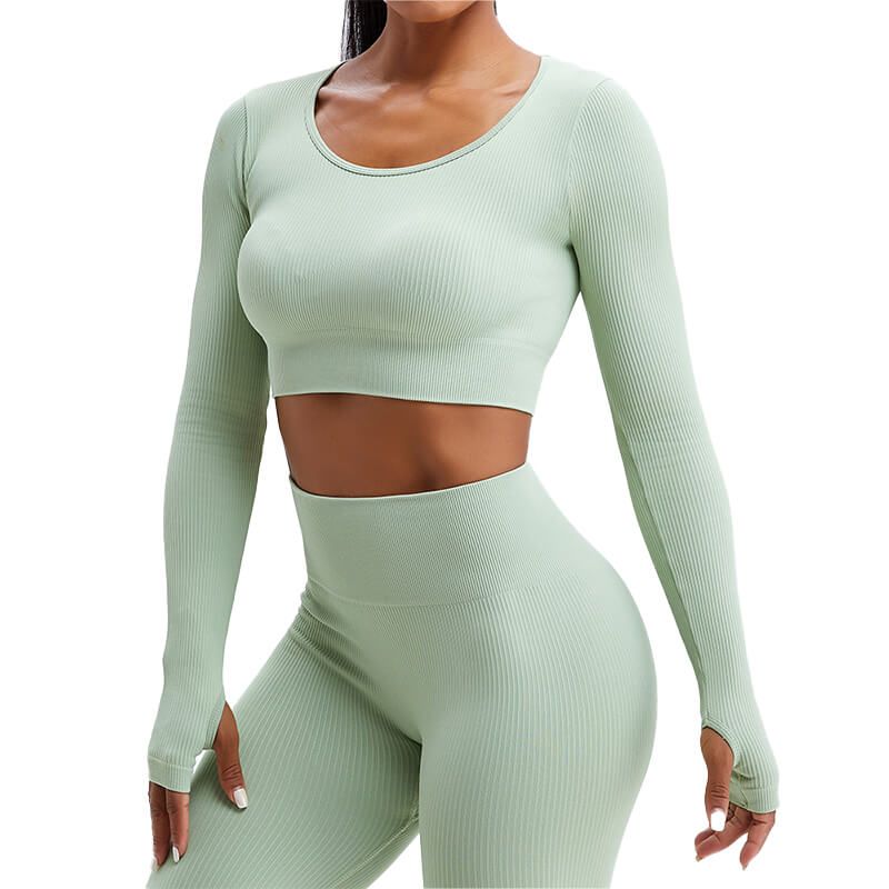 Seamless Long Sleeve Yoga Suit