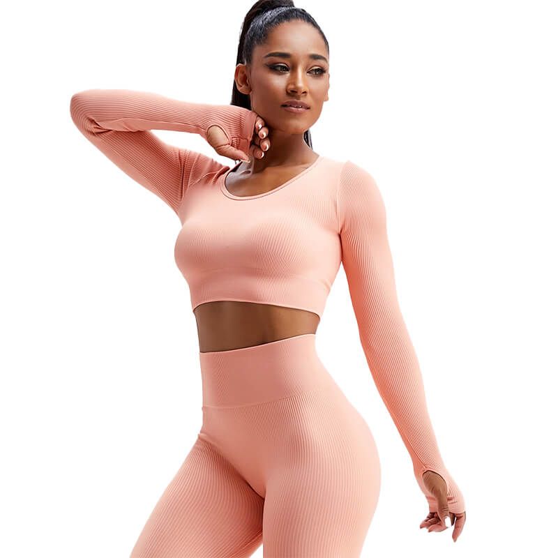 Seamless Long Sleeve Yoga Suit