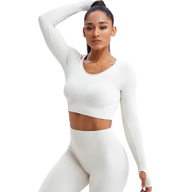 Seamless Long Sleeve Yoga Suit