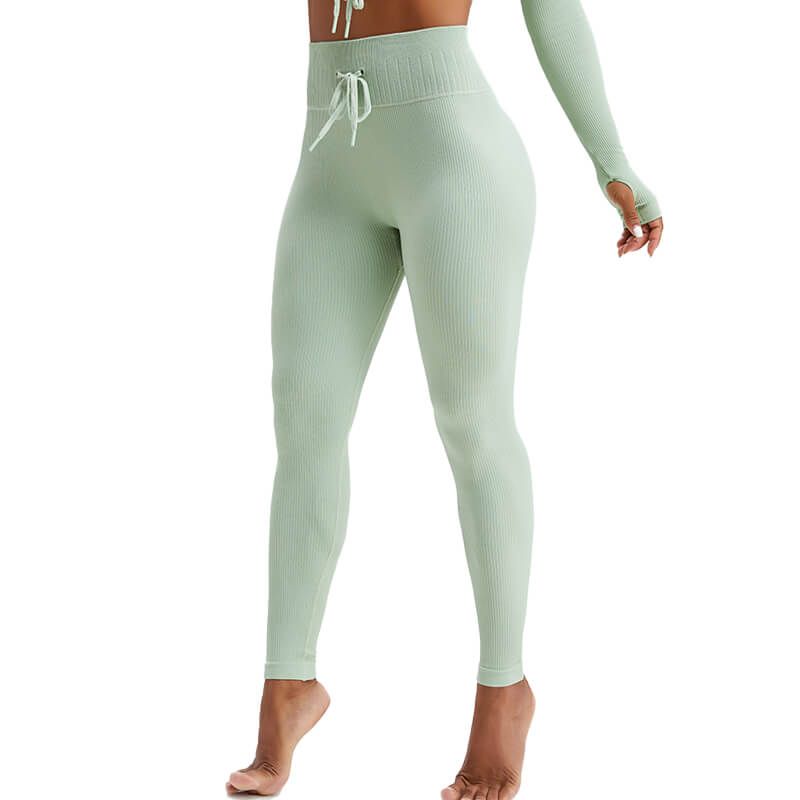 Threaded High Waist Yoga Pants