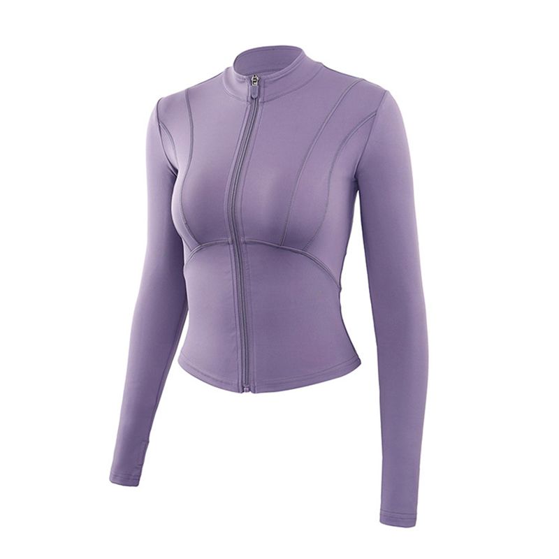 High Quality Spandex Yoga Top With Zipper