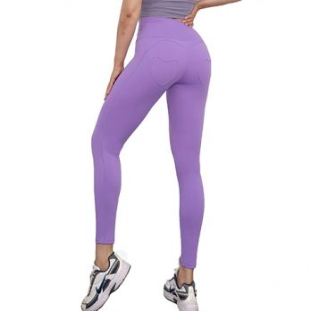 High Waisted Tummy Control Yoga Pants with Heart