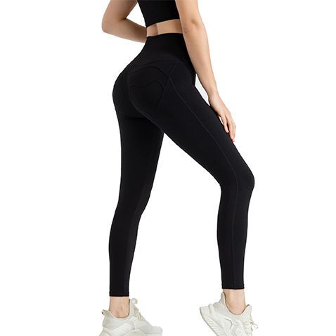 High Waisted Tummy Control Yoga Pants with Heart