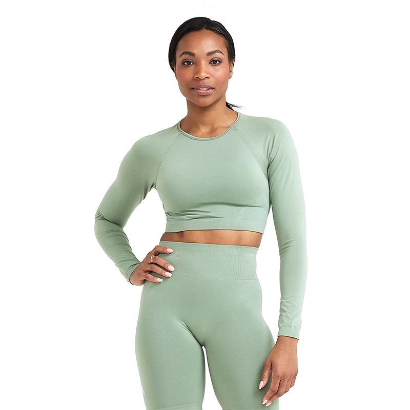 Cutout Back Seamless Long-Sleeve Yoga Set